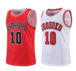 Men039s Camisetas Anime Shohoku Escuela Equipo de baloncesto Jersey Chaleco Cosplay Ven Sakuragi Rukawa Jersey Camisa Ropa deportiva Running5784726