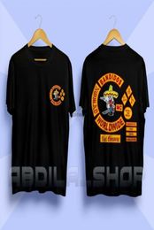 Heren039s T-shirts Bandidos MC Logo Nomad Worldwide Motorcycle Club T-shirt Zwart Wit Maat S3XL7036523