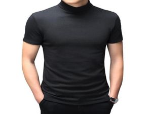 Men039s T-shirts Basic Korte Mouw T-shirt Zomer Mannen Eenvoudige Hoge Hals T-shirt Mannelijke Katoen Ademende Sport Shirts Lightwei9589773