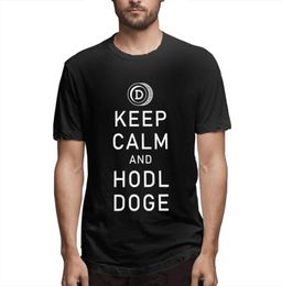 MEN039S T -shirts Dogecoin Keep kalm en Hodl Doge Crypto grappige grafische T -shirt T -shirt Tops5521060