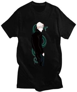 Men039s Camisetas Draco Malfoy con serpiente verde Camisetas Unisex Hombres Camisa negra Camiseta con estampado de ilustraciones Camiseta básica informal de manga corta Top9491226