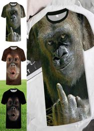 MEN039S T -shirts mode 2021 Summer Men 3d geprint dierenaap t -shirt korte mouw grappige ontwerp casual tops tees grafic1155496