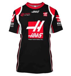 Men039s T-shirts Haas Running Team T-shirt 3d Gedrukt Auto Street Wear Mode Sports9416367