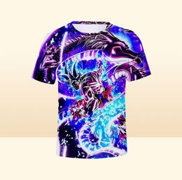 Men039s Tshirts de haute qualité Summer 2022 à manches courtes Cool Goku T-shirt 3D Anime imprimé conçu Tshirt Fashion Novelty Sty6577296