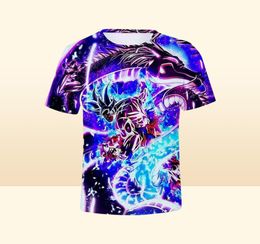 Men039s Tshirts de haute qualité Summer 2022 à manches courtes Cool Goku T-shirt 3D Anime imprimé conçu Tshirt Fashion Novelty Sty9491167