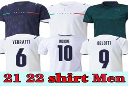 Men039s tshirts à la maison chemise Italie Chiellini insigne immobile totti Pirlo belotti bonucci verratti 21 22 Top Quality1428197