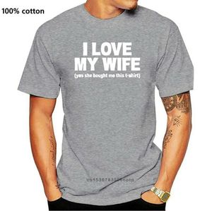 Men039s tshirts j'aime ma femme imprimer l'humour t-shirts cadeau d'anniversaire drôle pour mari hommes décontractés en coton tshirt tops6302996