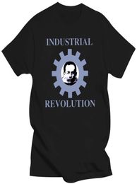Men039s Tshirts Industrial Revolution T-shirt Vintage Rare Tee Faded Black Psychic TV Einsturzende Neubauten Kraftwerk Pigface5585793