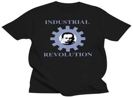 Men039s Tshirts Industrial Revolution T-shirt Vintage Rare Tee Faded Black Psychic TV Einsturzende Neubauten Kraftwerk Pigface1057796