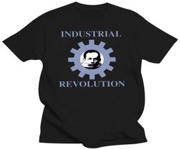 Men039s Tshirts Industrial Revolution T-shirt Vintage Rare Tee Faded Black Psychic TV Einsturzende Neubauten Kraftwerk Pigface 4633383