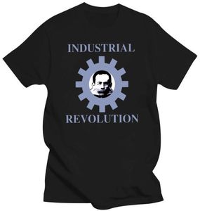 Men039s Camisetas Industrial Revolution T Shirt Vintage RARE TEE RARED TV NEGRO EINSTURZENDE Neubauten Kraftwerk Pigface7535247