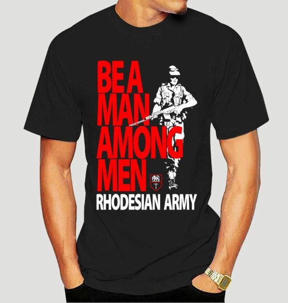 Men039S TSHIRTS Costumes d'anime japonais Tshirt de l'armée rhodésienne être un homme parmi les hommes Rhodésie T-shirt Summer Male Hip Hop Stree9685103