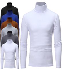 Men039s Tshirts Mens Automne T-shirt Thermal Thermal Thermal Coun Skinvy Calles à col roule