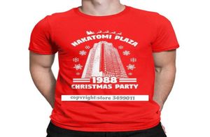 Men039s t-shirts Nakatomi Plaza drôle fête de noël 1988 t-shirt col rond vêtements coton 2106291521159