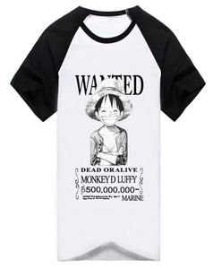 Men039s Camisetas Camiseta de una pieza Moda Hombres Mujeres Ropa Anime Manga corta Camiseta de algodón Luffy Cosplay Camiseta TopMen0396872766