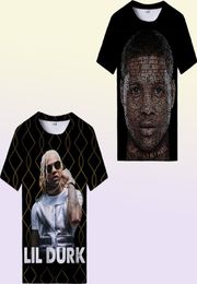 Men039s Tshirts Rappeur Lil Durk 3d imprimé T-shirt Men Femmes Summer Casual Cool Hop Hop Fashion Street Tshirt Tshirt Tee T9697600