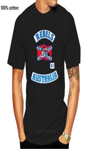 Heren039s T-shirts Rebels Motorcycle Club MC Zwart T-shirt Unisex2963432