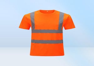 Men039s t-shirts réfléchissant sécurité à manches courtes t-shirt haute visibilité travail sur route t-shirt haute visibilité Workwear3316171