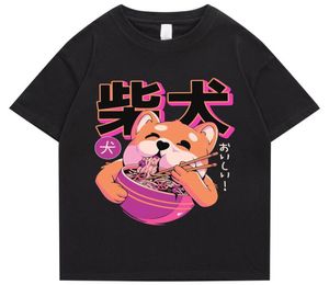 Men039s Camisetas Shiba Inu Japonés Impreso Hombres Divertidos Mujeres Camiseta Anime Camisa Ropa de gran tamaño OCuello Camisetas para hombres Tops T5977856