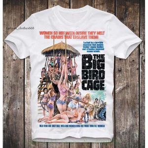 MEN039S T -shirts Shirt The Big Bird Cage Exploitation B Movie Porno Porno Vintage Pam Grier Sexy print T -shirt Men Summermen039628993