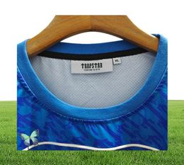 Men039s Tshirts Trapstar Mesh Football Jersey Blue No22 Men Sportswear Tshirt 0926H227134072