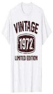 MEN039S T -shirts jaar oud vintage 1972 Limited Edition 50th Birthday T -shirt voor vrouwelijke mannen op maat gemaakte ProductsMen039S3550366