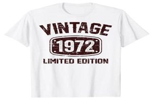 MEN039S T -shirts jaar oud vintage 1972 Limited Edition 50th Birthday T -shirt voor vrouwelijke mannen op maat gemaakte Producten039S3194289