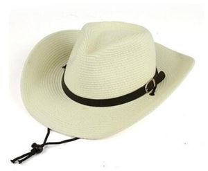 Men039s Western Cowboy Hat Women039s Tidal Beach Hat Sunblock Big Brim Small Summer Sunshade Straw3854123