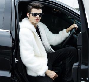 Men039S Winter Fur Designer White Mink Coat Leisure Velvet Imitation Men 5PD99573672