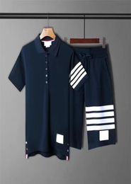 Men039s femmes TShirts pur coton Loopback Jersey marron Knit Engineered Thom Summer Wear Bras Stripe Sweatshirt Crewneck Pullov8326108