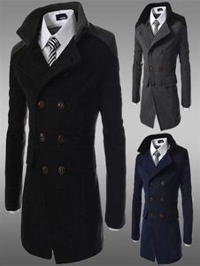 Men039s Jackets de chaqueta de lana de la marca Men Woolen Coats Middle Long Jackets and Coats Mens Wool Overcoat Pecoat331f3435638