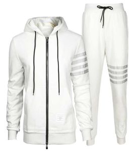 Men039s Zipper Hoodies Casual Set Homme Survêtements Avec Coton Mercerisé Matériel THOM Vêtements Marron Mâle Grande Taille 110KG 2011098924957