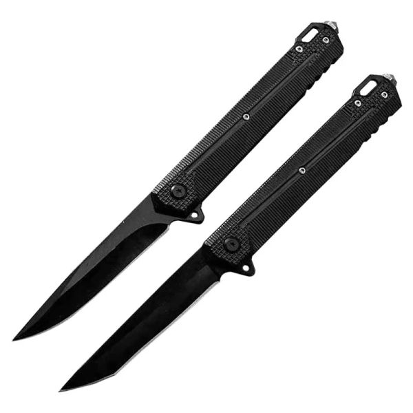 Mengoing Black Black Blading Blade Cuchillo de cuchilla Multifuncional Knives de supervivencia con clip, Cono de cola