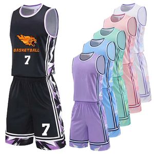 MenKids Basketball Match Training Jersey Ensembles Personnalisé Sans Manches Respirant Quickdry Saison Chemise Shorts Vêtements De Sport 240325