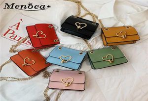 Menoea Girl Accessories Girls Heart Bags 2020 Fashion Kids Geometrische vorm Girlpakketten Baby Pu Bag Peuter Bags Children4695297