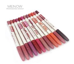 Ensemble de maquillage de marque Menow 12Colors Crayon à lèvres imperméable Women039 Professionnel outils cosmétiques durables maquiagem5746889