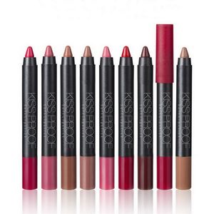 Menow Mat Rouge À Lèvres Crayon Crayon Kiss Proof Rouge Velours Imperméable À L'eau Longue Durée Pas Facile À Estomper Pas De Taches Coloris Beauté Maquillage Rouge À Lèvres