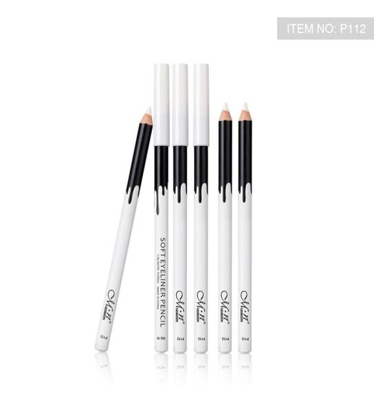 Menow P112 12 Piebras de maquillaje Silky Wood Cosmético Blanco Soft Alineador de lápiz Highlighter Pencil2782605