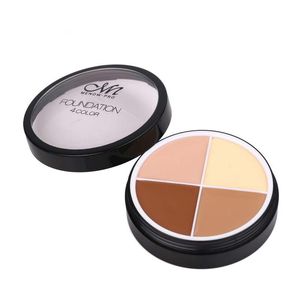 Menow professionnel 4 couleurs minérale mate fond de teint crème couverture complète Base de maquillage pour le visage Palette de maquillage lisse et ferme