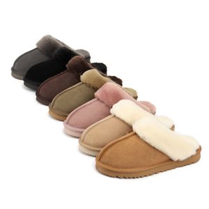 Zapatillas acogedoras para niños Diapositiva de piel para niños Botas de nieve para niños Diseñador Australia Botines de invierno Botines clásicos para bebés y niñas Botines de gamuza de felpa para niños