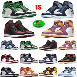 Zapatillas de baloncesto para hombre 1 High OG 1s Lucky Green skyline Midnight Navy hombres Zapatillas de deporte university blue se space jam patent bred Gorge Green dark mocha Starfish mujeres