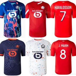 Hombres 10 CABELLA Camisetas de fútbol LOSC Lille 8 GOMES 31 ISMAILY 17 CAVALEIRO 7 HARALDSSON 21 ANDRE 9 DAVID 18 DIAKITE YORO YAZICI CHEVALIER Kits de camiseta de fútbol 23/24 Club