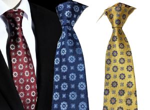 Heren 100 Silk Tie Cravat Floral Neckerchief Business Casual stropdas voor pakhirt Hoge dichtheid Waterdicht 240522