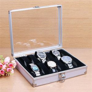 Mens 12 Grille Fentes Montre Boîte De Rangement Vitrine Bijoux Collection Titulaire Boîtes Bijoux Pochettes Bags2224