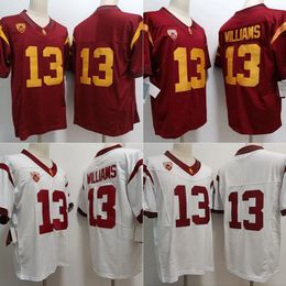 Heren 13 Caleb Williams USC Trojans voetbalshirt allemaal gestikt 9 JuJu Smith-Schuster 43 Troy Polamalu Jersey maat S-4XL