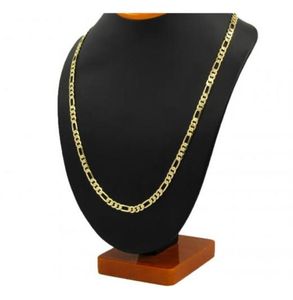 Hommes 14k jaune réel massif or Gf 8 mm Collier de chaîne de liaison figuo italien 24 pouces expédient tous les articles à partir d'une fumée PET9232200