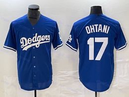 Heren 17 Shohei Ohtani Dodgers Baseball Jersey City Blue White Gray Jerseys Stit 787