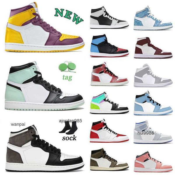 Hommes 1S Basketball Chaussures Top Qualité Jumpman 1 Hommes Femmes Sport En Plein Air Sneaker Authentique Jumpman1s Vintage High OG NRG Igloo Nouveau JORDAM