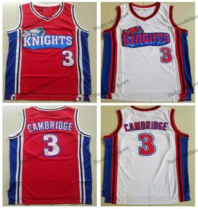 Mens 2002 Moive comme Mike La Los Angeles Knights Cambridges Jerseys de basket-ball à la maison rouge 3 Cambridges