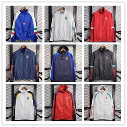 Hombre 2023 2024 Chaquetas de fútbol Chándales BAYERNS Sudadera con capucha Deporte Cortavientos Correr Moda Múltiples colores Abrigos Abrigos Kane Sane Kimmich Jersey Chaqueta delgada